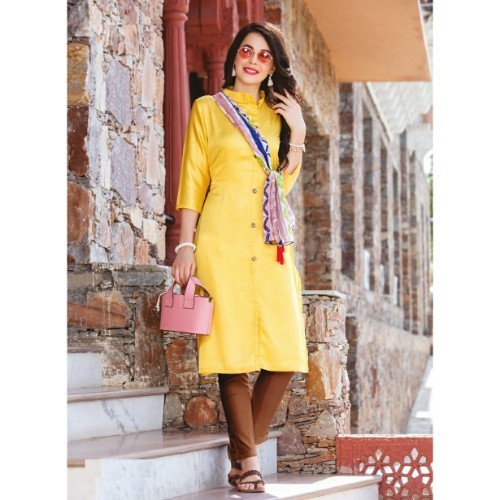 Fancy Ladies Kurti - Silk A-line Design, Bust Size 36 To 44 Inch, Cool Dry Comfort
