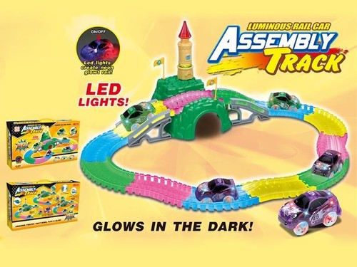 ग्लो इन द डार्क असेंबली सॉफ्ट ट्रैक 146 पीसी