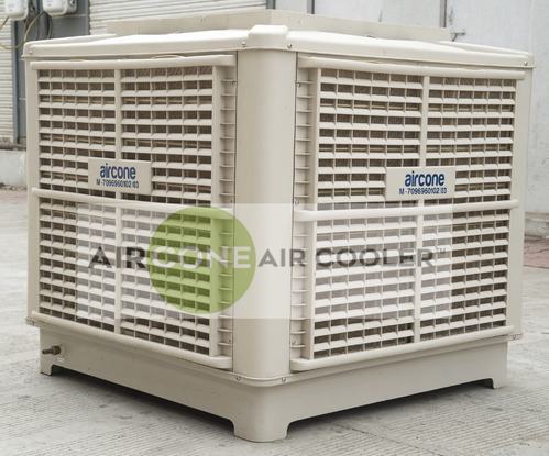 Thunder Off White Turbo Axial Air Cooler - 24 Inch Fan, 18000CMH Air Flow | 1.1kW Power, Auto Clean, Plastic Material, 1000-1500 Sq. Ft. Capacity