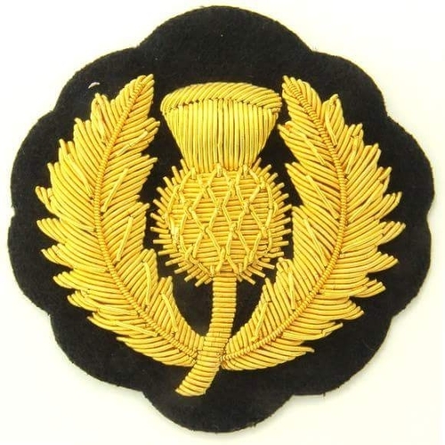 Yellow And Black Hand Embroidery Zari Badges