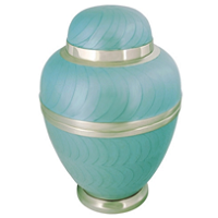 Blue Albion Mother Of Pearl Urn - Brass, 11" Height X 6" Diameter | Polished Finish, Durable Design, Threaded Secure Lid