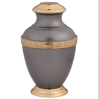 Leaves Of Gold Cremation Urn - Brass Material, 9.25x7 Inches | Antique Gold Finish, Hand-engraved Leaf Design, Symbol Of Strength And Virtue