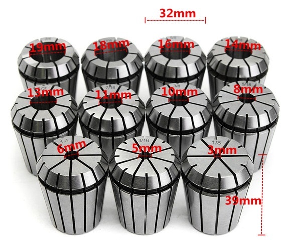 Collets Set With Adopter Er32, Er40