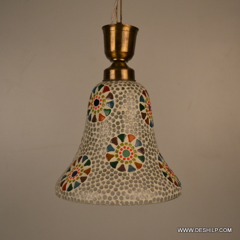 Multicolor Decor Mosaic Design Glass Wall Hanging Lamp
