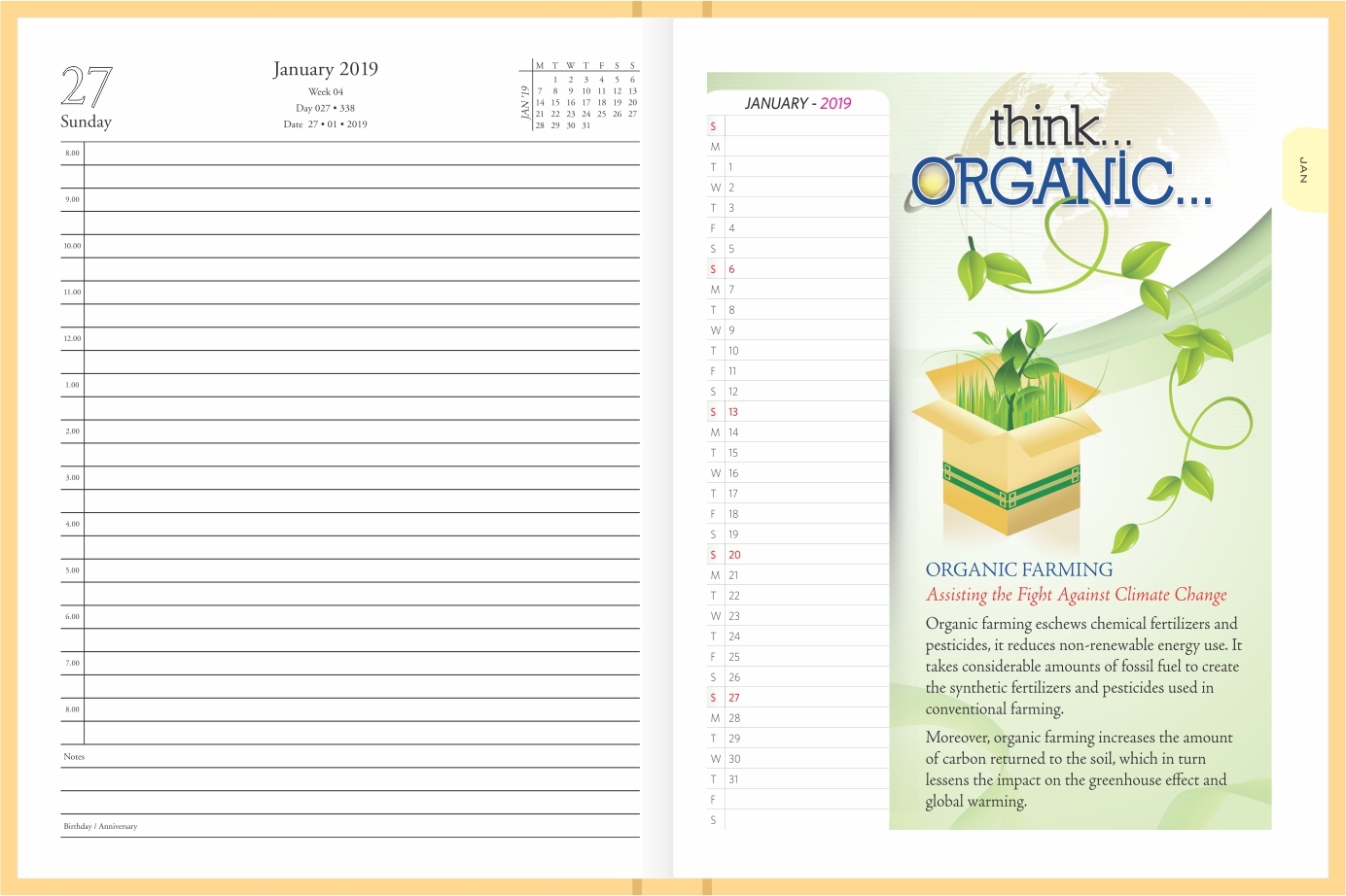 Think Organic Diary Perfect Binding