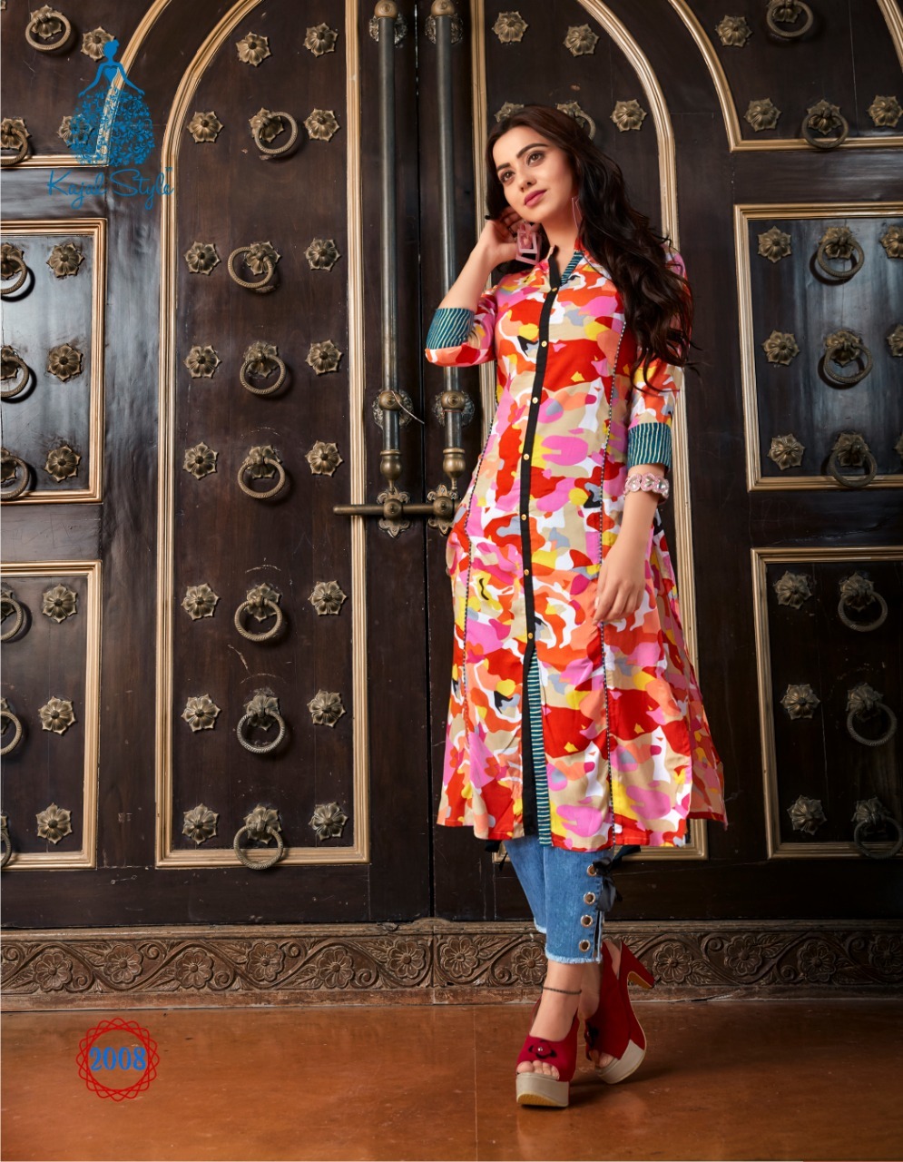 Latest Designer Rayon Printed Kurtis Decoration Material: Paint