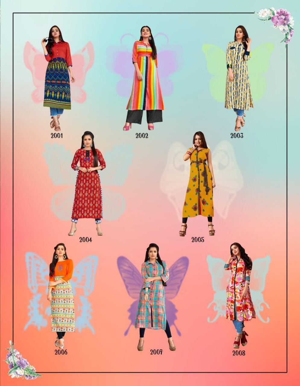 Latest Designer Rayon Printed Kurtis Decoration Material: Paint