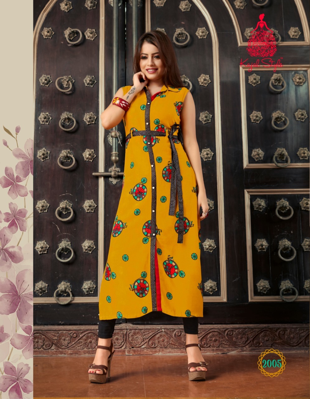 Latest Designer Rayon Printed Kurtis Decoration Material: Paint