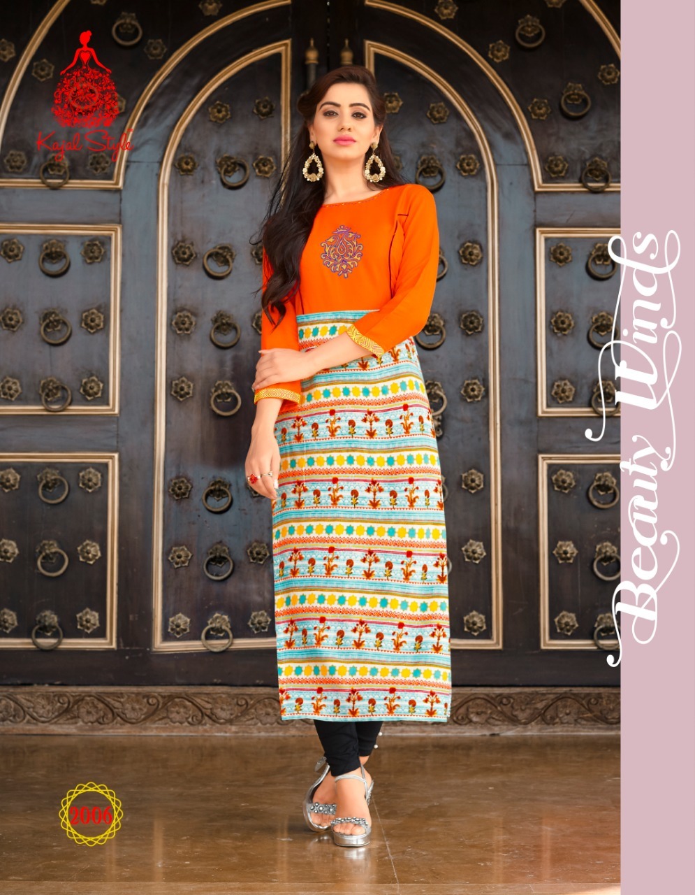 Latest Designer Rayon Printed Kurtis Decoration Material: Paint