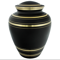 Platinum Elite Urn For Ashes - Metal 9.25" High X 7" Diameter Gold And Pewter Finish | Hand-etched Religious Design Elegant Threaded Lid For Adult Ashes