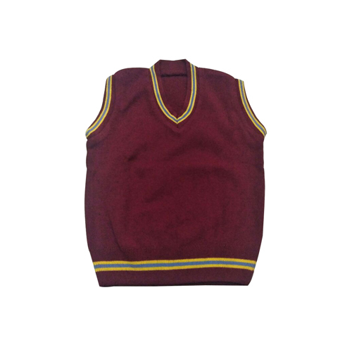 बिना आस्तीन के स्कूल स्वेटर