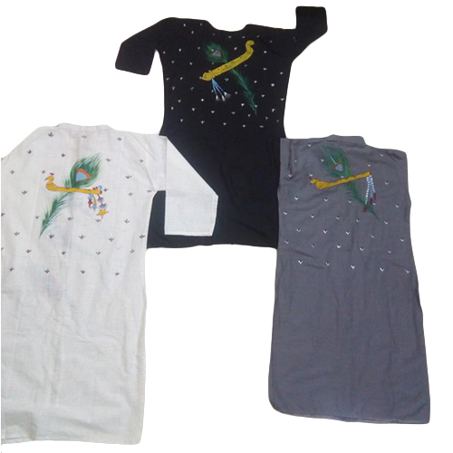 महिलाओं के हाथ से पेंट की हुई कॉटन कुर्ती