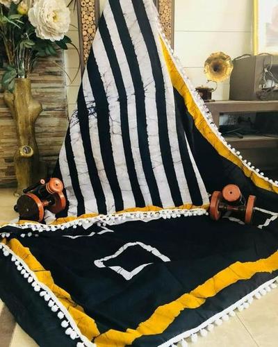 सांगानेरी प्रिंट प्योर कॉटन साड़ी