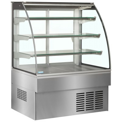 Cake Display Counter - Stainless Steel | Electric Powered, Elegant Design, Great Mobility with Casters, Excellent Insulation and Display Effect