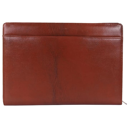 लेदर डायरी ज़िपर फोल्डर