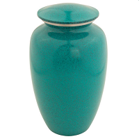 Silver Aqua Harbor Cremation Urn
