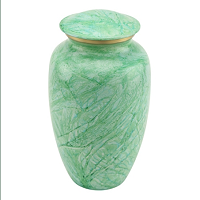Silver Aqua Harbor Cremation Urn
