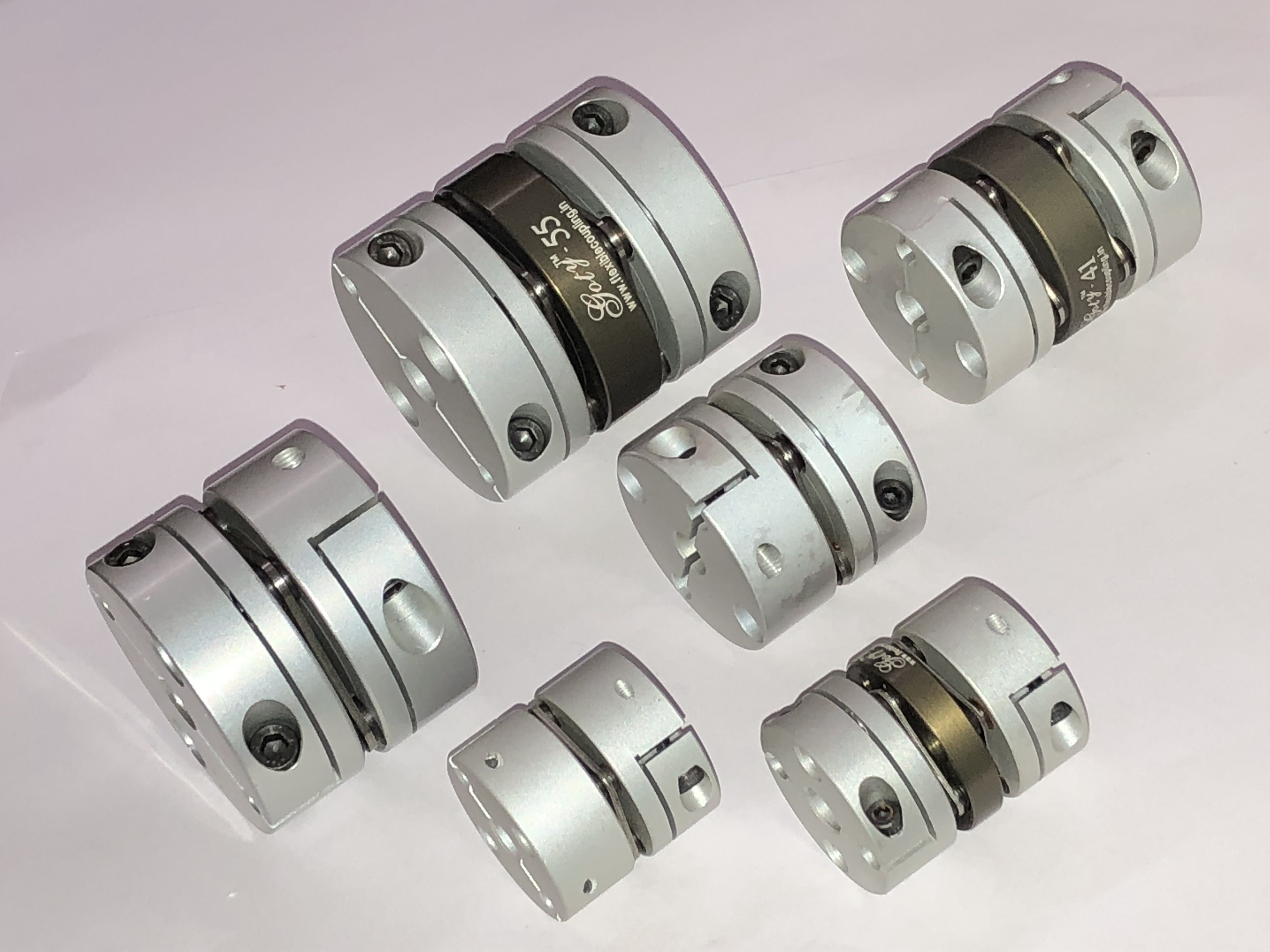 Flexible Beam Coupling - Aluminum Alloy, Inner Diameter 5-20mm, Outer Diameter 15-40mm, Bore 4-25mm, Round Shape, Disc Structure, Anodized Surface Treatment