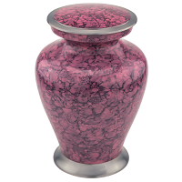 सिल्वर मार्बल पिंक जैस्पर श्मशान कलश