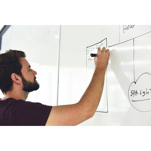 White Board - Glossy White Surface, Various Dimensions | Scratch Resistant, Excellent for Writing and Easy to Mount