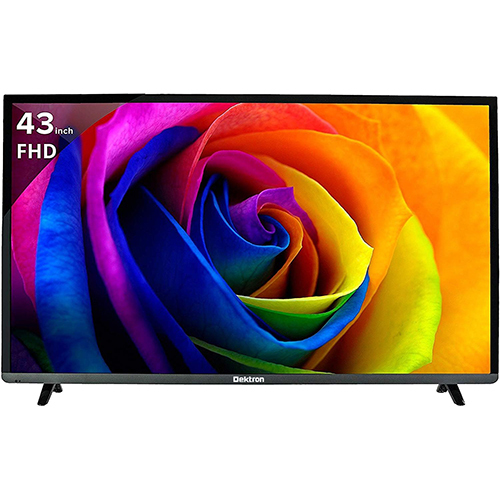 Black Dektron 43 Inches Fhd Led Tv