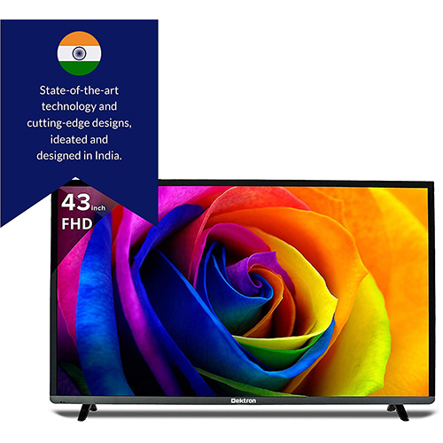 Black Dektron 43 Inches Fhd Led Tv
