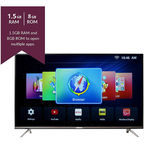 Dektron - 49 Inch 4k Uhd Smart Led Tv | Black Color, 50hz Frequency, 3840 X 2160 Resolution, Wide Screen Support