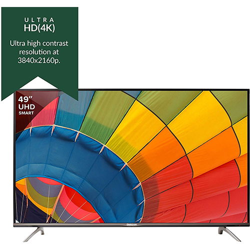 Dektron - 49 Inch 4k Uhd Smart Led Tv | Black Color, 50hz Frequency, 3840 X 2160 Resolution, Wide Screen Support