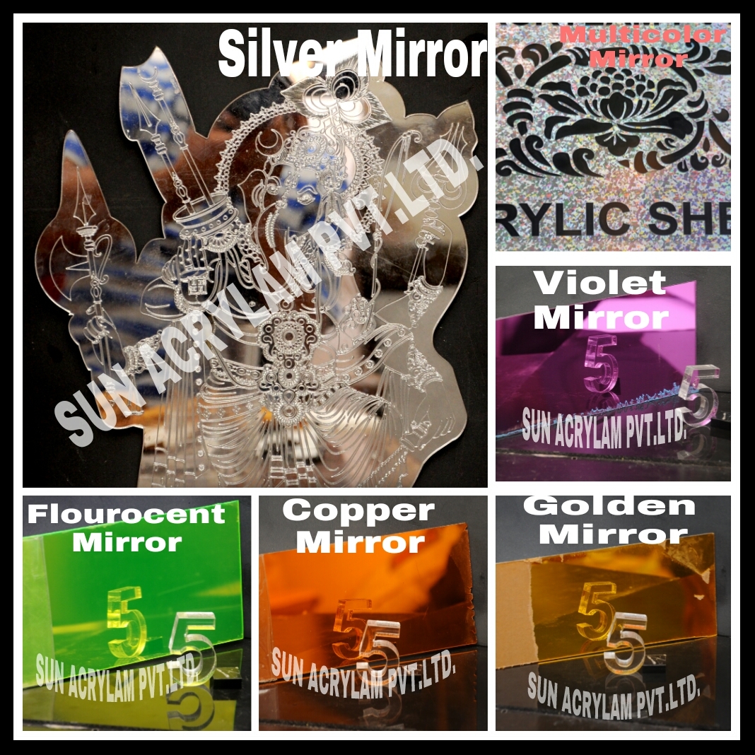 Mirror Acrylic Sheet - Acrylic Material, Variable Sizes, Vibrant Colors, Thickness 0.8-6mm | Lightweight, Shatter Resistant, Customized Designs