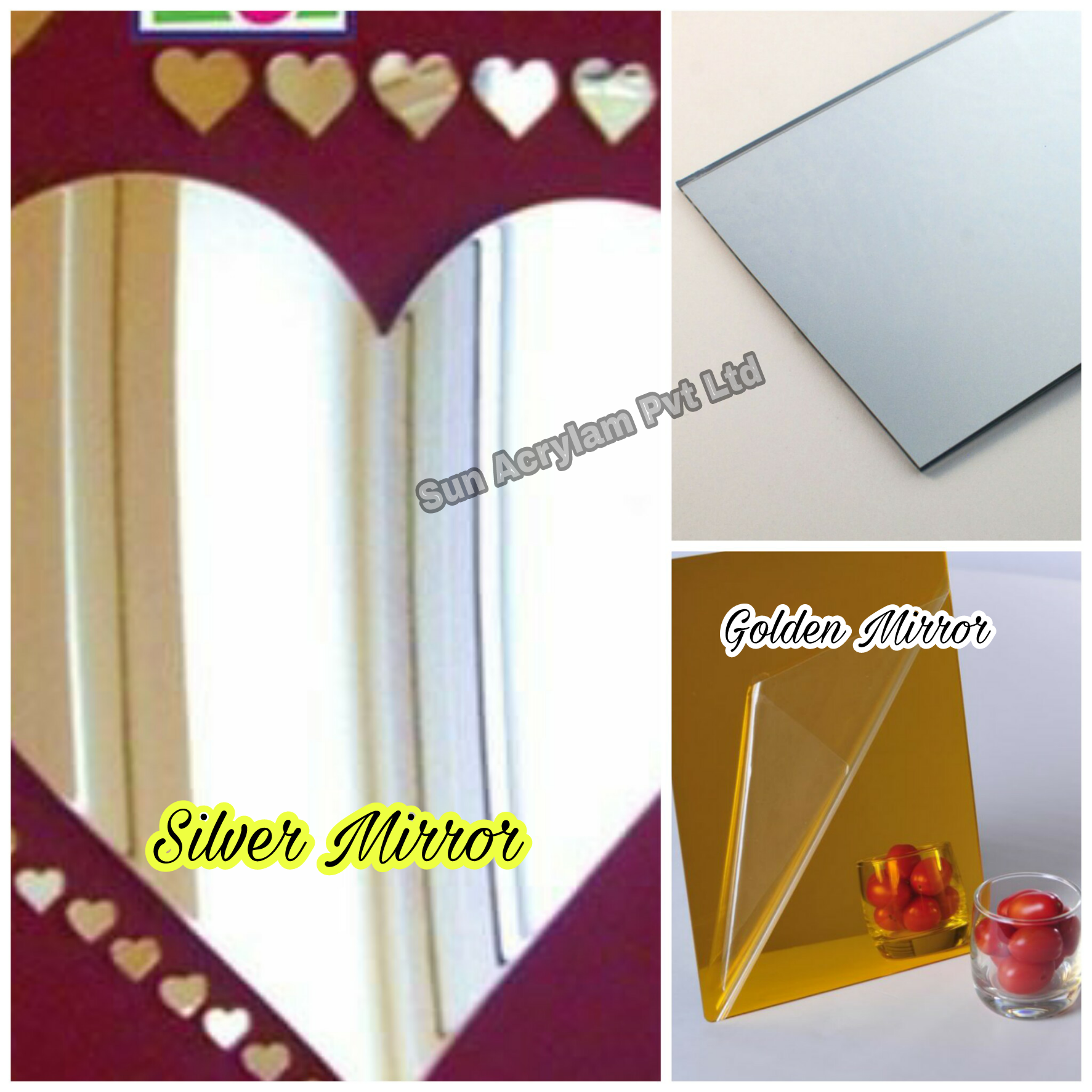 Mirror Acrylic Sheet - Acrylic Material, Variable Sizes, Vibrant Colors, Thickness 0.8-6mm | Lightweight, Shatter Resistant, Customized Designs
