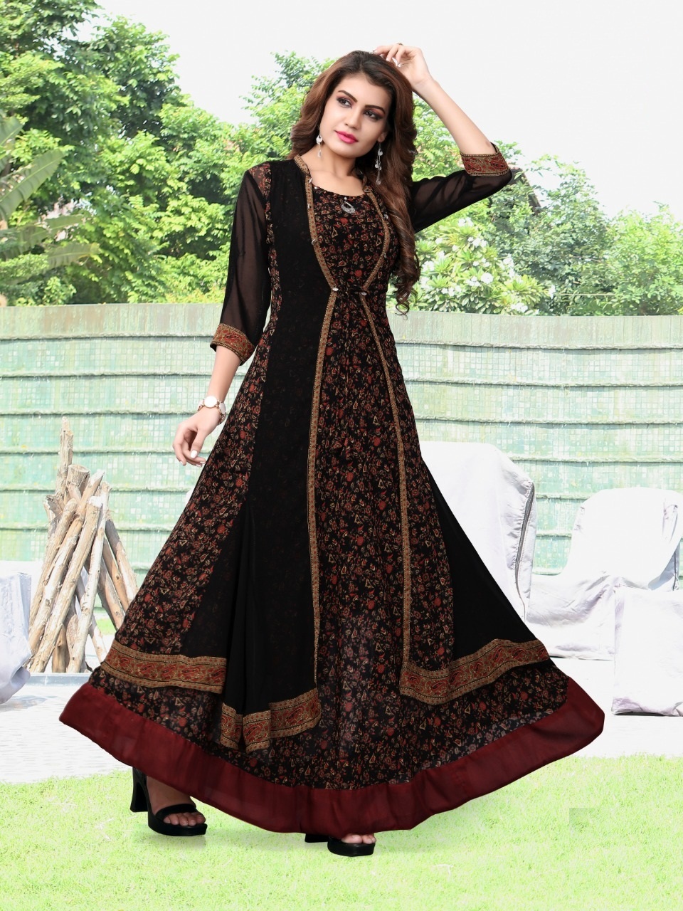 Georgette Kurtis Bust Size: 36 To 44 Up Inch (In)