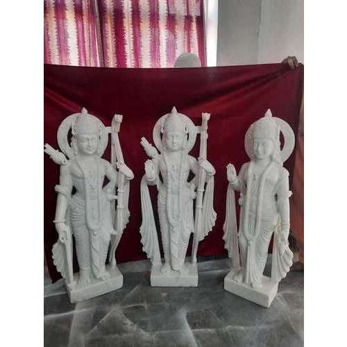 लाइट वेट मार्बल राम दरबार मूर्ति
