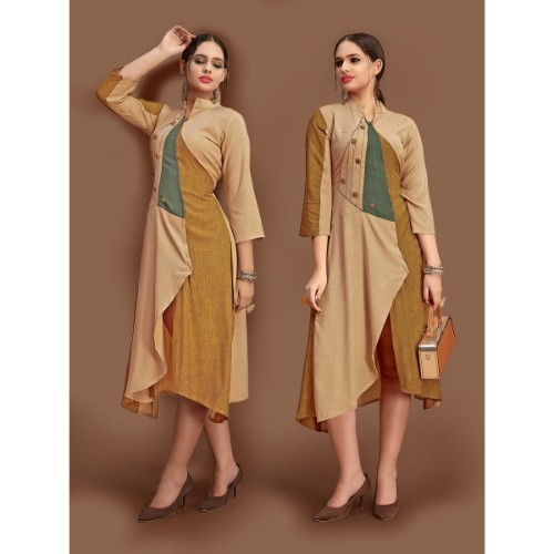 Embroidered Kurti - Rayon Fabric, Length 40-49 Inches, Bust Size 33-44 Inches | Alluring Design, Perfect Fit, 3-4th Sleeve Style, Versatile For Any Season
