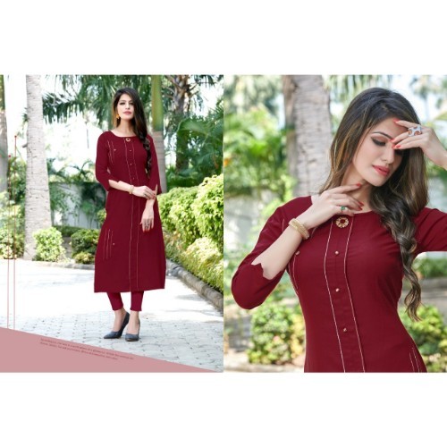 Silk Kurtis Bust Size: 33 To 44 Up Inch (In)