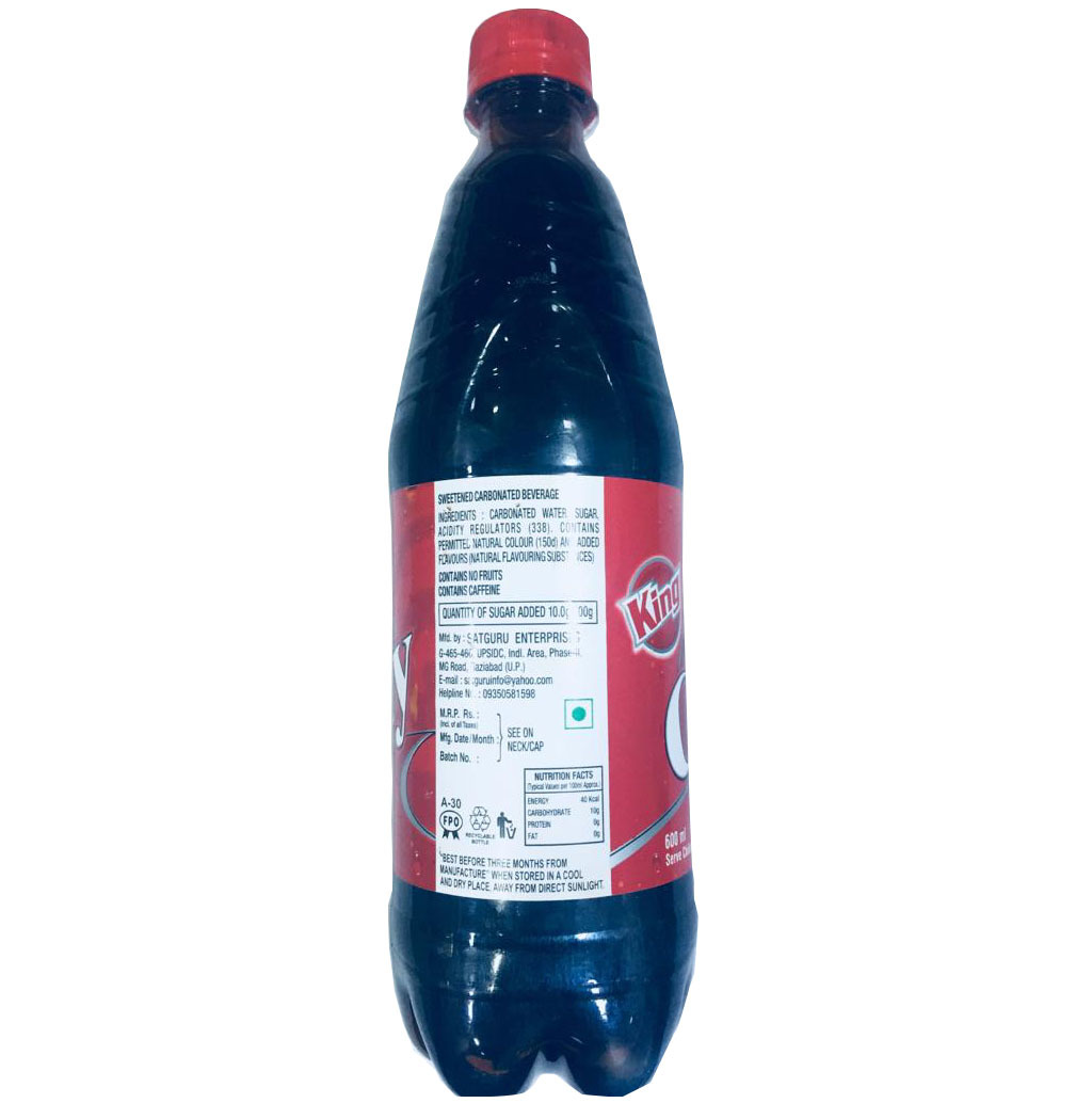 City Cola - Carbonated Water With Natural Flavours & Sweet Taste, Bottled In Convenient Plastic