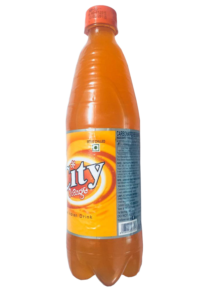 City Orange Packaging: Plastic Bottle