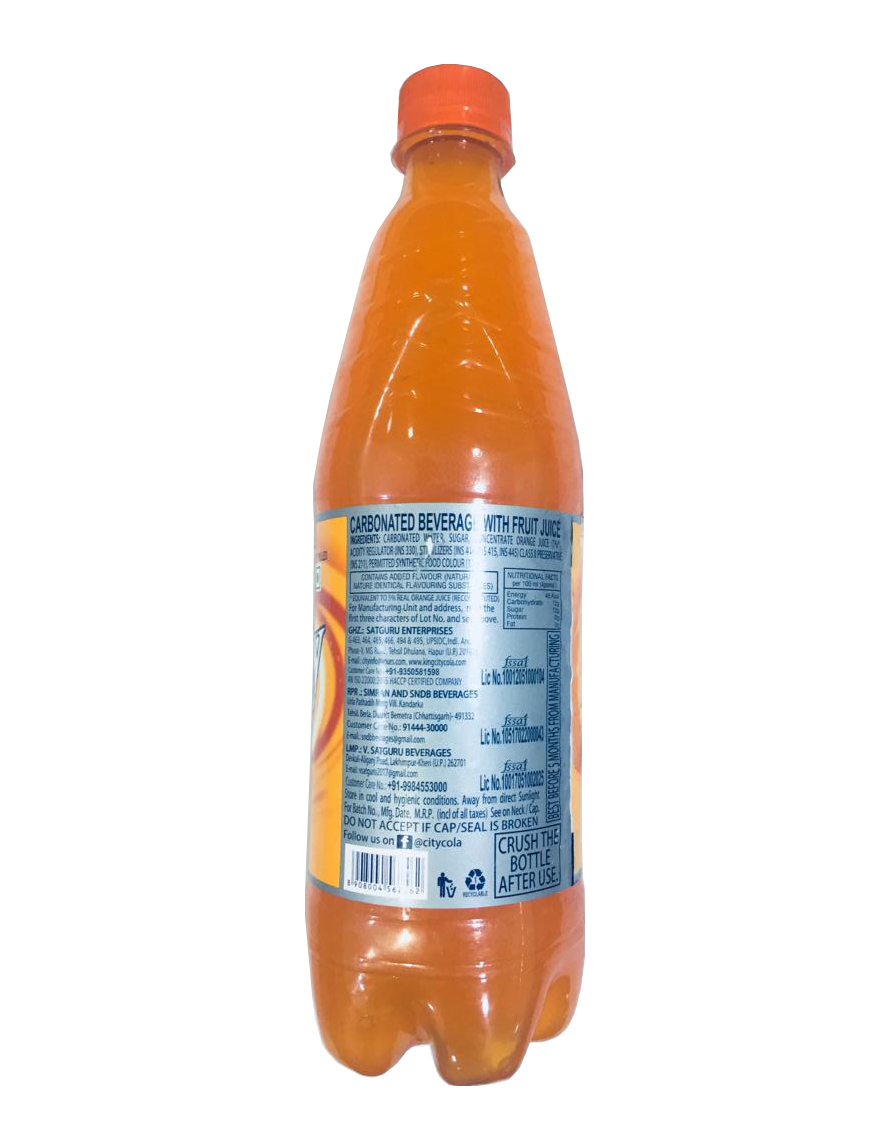 City Orange Packaging: Plastic Bottle
