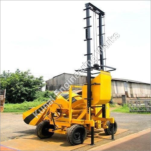 Concrete Mixer Lift Machine With Hopper