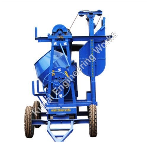 Concrete Mixer Machine - 500 L Drum Capacity, Heavy Duty Mild Steel Chassis, 10 HP Air-Cooled Engine, 4 Wheels, Lift Mechanism, Low Maintenance