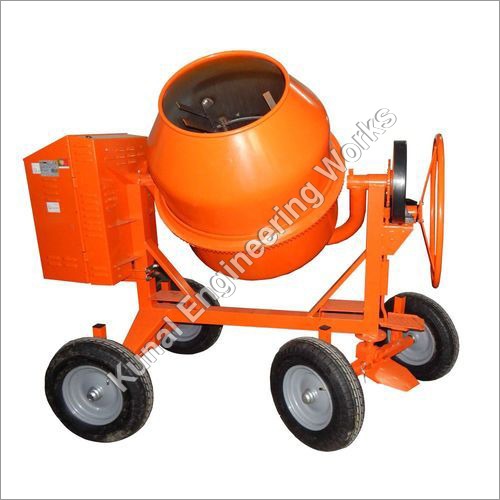 1/2 Bag Concrete Mixer - Steel, 2 hp Electric Motor | Portable, Heavy Duty, V Groove Pulley Transmission