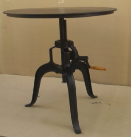 Cycle Bar Stool With Leather Seat No Assembly Required