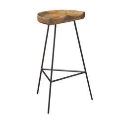 Bar Stool - Iron Material, 10x10x14 Inches, Natural Color - Smooth And Glossy Finish, Elegant Look, Precise Polishing