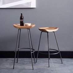 Bar Stool - Iron Material, 10x10x14 Inches, Natural Color - Smooth And Glossy Finish, Elegant Look, Precise Polishing