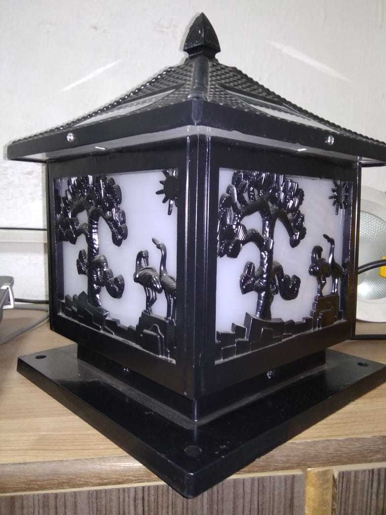 Solar Gate Light - Aluminum, 12" X 12" X 18" Dimensions | Durable Ip65 Rated, 1000 Mah Battery, Led Bulb, Dynamic Solar Panel