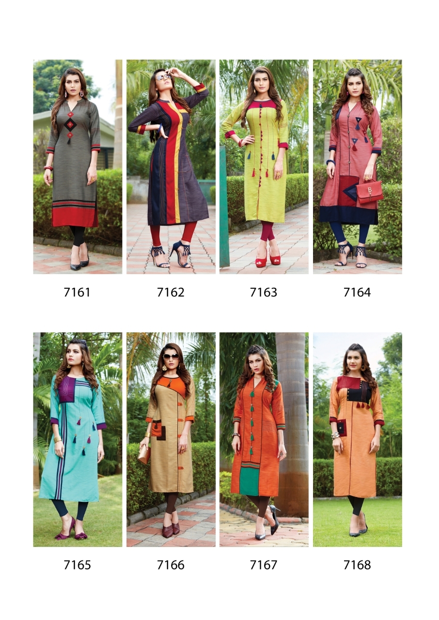 Rainy Bitu Designer Rayon Khadi Kurtis