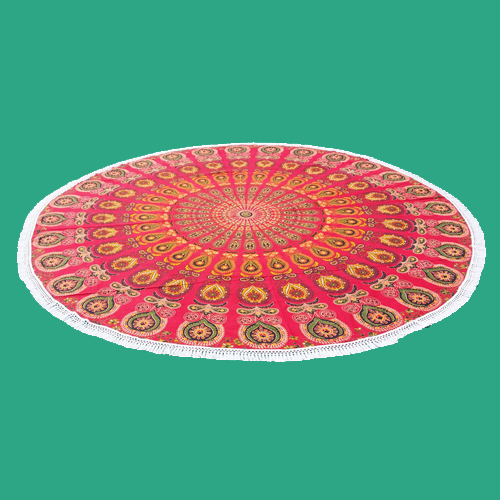 Round Mandala Tapestry Beach Throw