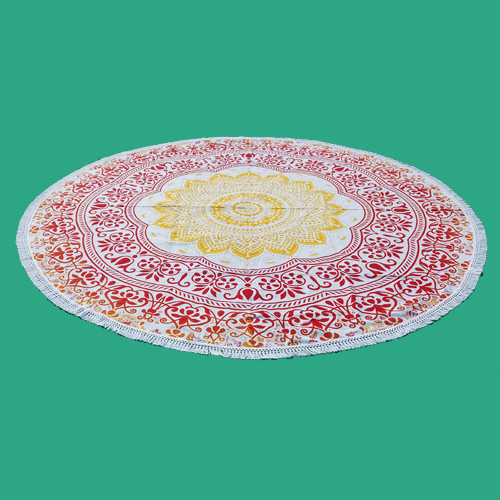 Round Mandala Tapestry Beach Throw