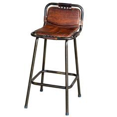 Iron Pipe Bar Chair With Wooden Back And Seat No Assembly Required