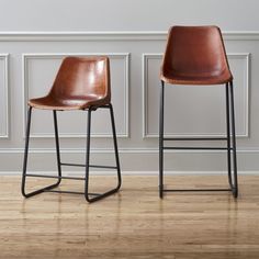 Iron Pipe Bar Chair - Wood And Iron, 14x14x16 Inches | Elegant And Alluring With Smooth Glossy Finish, No Assembly Required