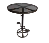 Round Pipe Coffee Table With Reclaim Wood Top Carpenter Assembly